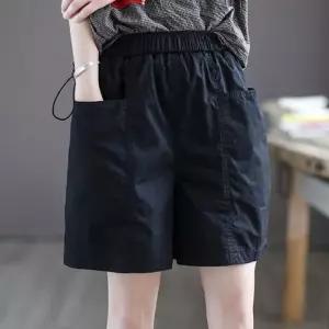 [룽스_62]면 반바지 린넨바지 여름 밴딩 버뮤다 쇼츠 팬츠