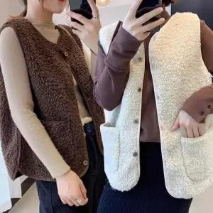 [라일리여성의류] Rly 조끼 여자 뽀글이 사무실 조끼 간절기