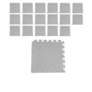 격자무늬 엠보싱 패턴 12mm 운동 퍼즐 매트 18개입/어린이/두꺼운/배란다/플레이/어린이집/대형/조각/유치