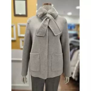 [BCBG] 싱글 탈부착 머플러 핸드메이드 코트 B5DAH821