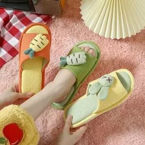 귀여운 토끼 당근 슬리퍼 거실화 발편한 실내화 여름신발 룸슬리퍼