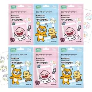 카카오프렌즈 아이스겔 밴드 18매입 x 6개 / 모기밴드 유아 어린이 반창고 하이드로겔 촉촉하게 ~