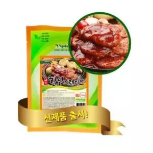 (냉동) 비건 한입 스테이크 250g/안주/대체육/단백/조리/도시락/채식/간단/요리/아침/식사/구내/식당/급식