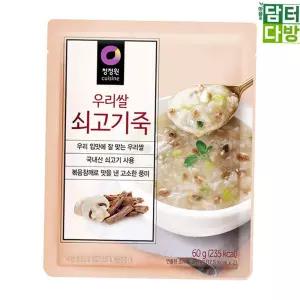 우리쌀 청정원 쇠고기죽 60g X 5개