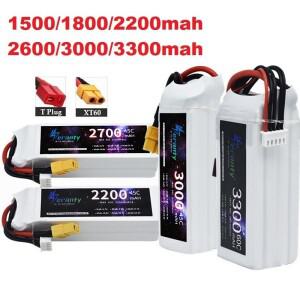 4S LiPo 배터리 14.8V 1500mah 1800mAh 2200mah 2600mAh 3300mAh 45C/60C RC FPV 드론 쿼드콥터 레이싱 카