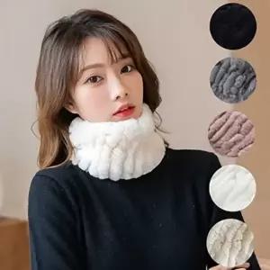 토끼털 골프 겨울넥워머 털밴드 퍼워머 멀티 넥워머