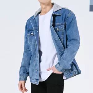 젊은감성 남자 후드 헤지 청자켓 데일리스타일 청배색