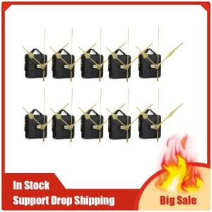10pcs DIY 침묵 운동 스핀들 손 벽 석영 시계 메커니즘 수리 도구 부품 키트