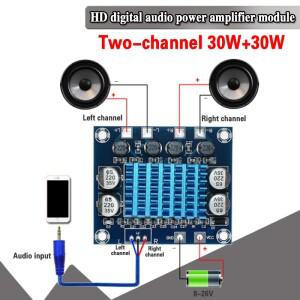 TPA3110 XH-A232 30W+30W 2.0 채널 디지털 스테레오 오디오 전력 증폭기 보드 DC 8-26V 3A C6-001