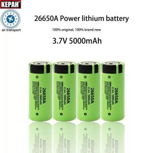 3.7V 26650A 5Ah 조립 가능 리튬 배터리 손전등 소형 팬 내장 셀 태양광 조명용