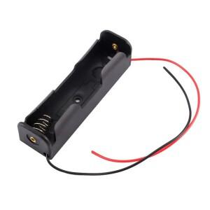 1Pc 검정색 18650 배터리 홀더 충전식 리튬 이온 보관함 정리함 용 3.7V 클립 박스 케이스