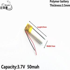 리터 에너지 배터리 3.7V50mAH 350725 블루투스용 폴리머 리튬이온/리튬이온 4세대 이어폰