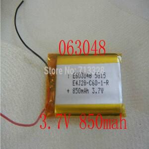 크기 063048 3.7V 850mah 리튬 폴리머 배터리 보호 보드 포함 MP4 MP5 PSP GPS 디지털 제품