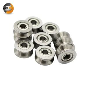V그루브 롤러 휠 볼 베어링 자수 기계 도르래 V623ZZ 3x12x4mm 로트당 5개