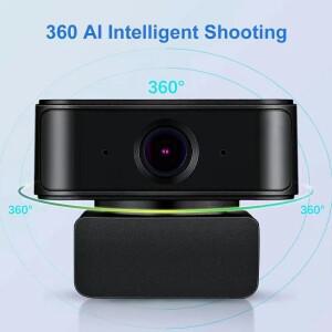 1080P 360도 AI 추적 무선 2MP 웹캠 USB 보드캐스트 온라인 교육 비디오 카메라 PC 노트북 디지털