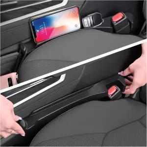 OFBAND 2-in-1 업그레이드된 카시트 갭 필러 후크 포함 2PCS 양면 플러그 저장 슬롯 유니버설 인 베이트