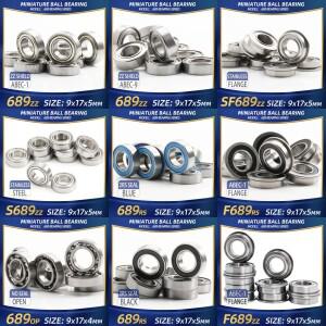 FUSHI 689 ZZ 베어링 9x17x5mm 10Pcs RS 689비디오 카드 용 오픈 핸드 피스 모터 고속