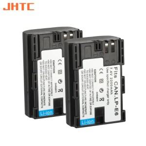 Canon EOS 5DS R Mark II 6D 7D 80D LPE6 카메라 배터리 용 2200mah LP E6