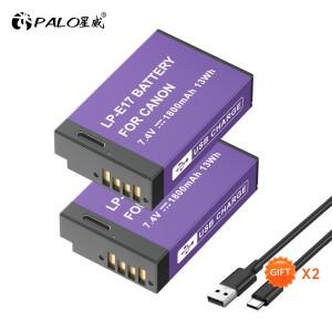 LP-E17 카메라 배터리 C타입 입력 캐논 EOS RP 200D M3 M6 750D T6i T6s 키스 X8i LP E17 1800mAh