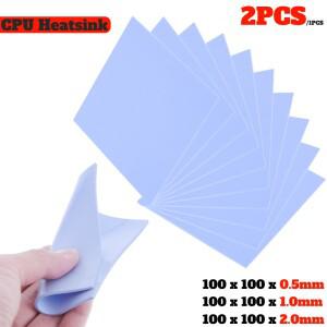 100x100x0.5/1.0/2.0mm 실리콘 열 패드 시트 컴퓨터 PC CPU 그래픽 칩 방열판  냉각 전도성