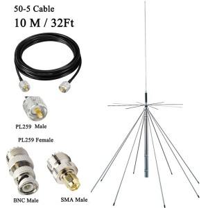 SignalPlus  슈퍼 디스콘 안테나  D3000 UWB  25-3000MHz 수신  50-1200MHz 전송  트램 스캐너 햄 밴드