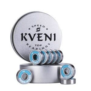 [미국배송] KVENI 세라믹 스케이트보드 베어링 프리미엄 608RS 볼 베어링 - 쿼드 스케이트 인라인 롤러 블레이드 스쿠터 스피너 ABEC 8팩(블루_1)용 프로 롱보드