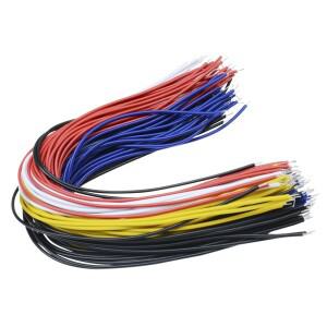 더블 헤드 PCB 납땜 케이블  브레드보드 플라이 점퍼 와이어 주석 도체  5 색  20cm  26AWG  200 개