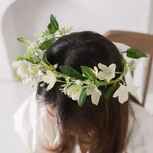 아트박스/플라워트리 호접란 조화 화관 셀프 웨딩 브라이드 웨딩 25cm 소품