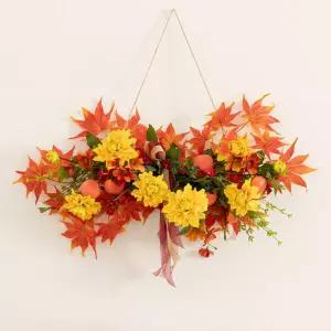 아트박스/플라워트리 단풍 조화 꽃 가랜드 벽장식 포플러 80cm 소품 꾸미기