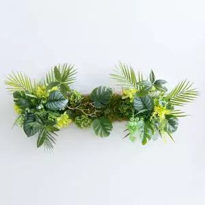 아트박스/플라워트리 아레카 조화 가랜드 썸머 그린 장식 센터피스 85x40cm