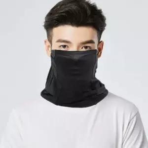쿨링 기능 귀걸이형 멀티 스카프 블랙 얼굴 자외선 차단
