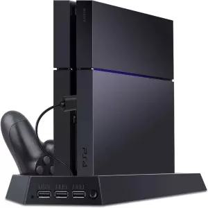 TREE.NB PS4 냉각 팬용 수직 스탠드 충전기 소니 플레이스테이션 4 게임 콘솔용 듀얼 컨트롤러 충전소