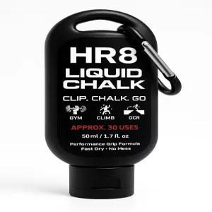 카라비너가 포함된 HR8 리퀴드 초크 50ml 헬스장용 초크리스 잡힘 없는 그립 역도 및 암벽 등반 헬스장