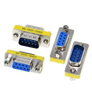 DB9 9Pin 남성-남성/여성-여성/남성-여성 미니 소형 성별 체인저 어댑터 RS232 직렬 플매트 카펫 러그 Com