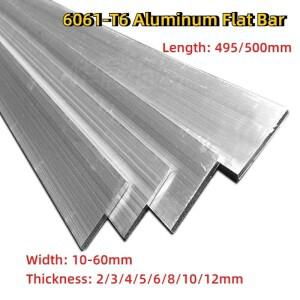 알루미늄 플랫 바 너비 10-60mm 두께  길이 495mm  500mm  6061-t6  2mm  10mm  1-5 개