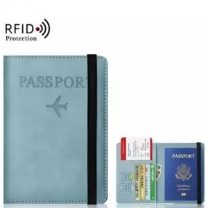 RFID 차단 여권 케이스 카드 방지 여행용 보안 지갑 파우치 UyM8+5gsf