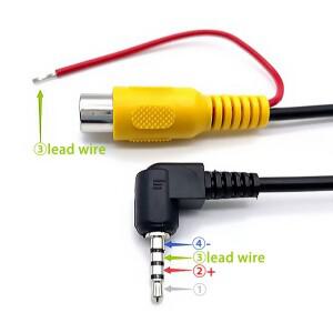 후방 카메라 연결 케이블 RCA에서 2.5mm AV 변환 자동차 주차 DVR로