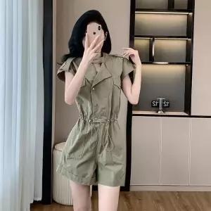 포뇨 여성 점프슈트 캐주얼 여름 기본 쇼트 OPH1