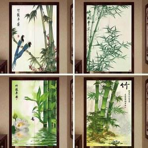 대나무 바란스 커튼 65x90cm 가리개 클래식 빈티지 가림막 감성 무늬 현관 1 도어 주방 그림 방문