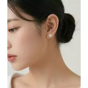 디유아모르 퓨어 아우라 모이사나이트 귀걸이 한쌍 2캐럿 시뮬럿 다이아 실버925 6프롱