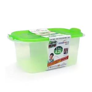 냉장고 쿨라라 밀폐용기 직사각 반찬통 용기 1p 4.2L