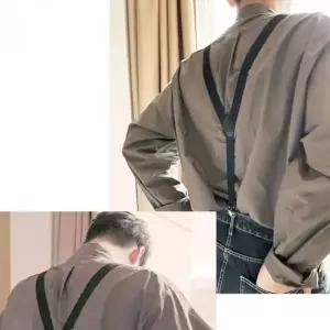 성인용 검정 서스펜더 여자 남자 기본 멜빵 스트랩 클래식 무지
