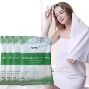 웨터프 20팩 일회용 목욕 타월 내구성이 뛰어난 대형 휴대용 두꺼운 캠핑 여행 호텔 출장 수영 펫 스파