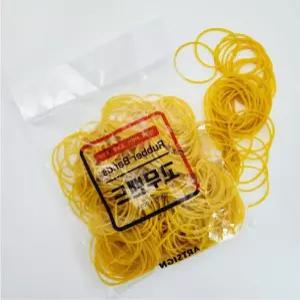 사무용품 국산 노랑 고무밴드 150g 문구 포장용 고무줄 밴드