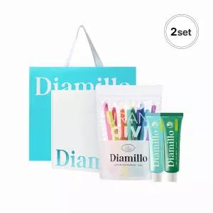 [2세트] 디아밀로 프리미엄 치약칫솔 선물세트 100g 2개+칫솔14p 1개
