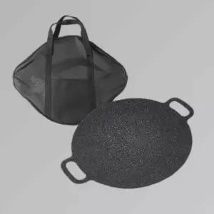 캠핑하우즈 코팅 그리들 30cm 가방포함 바베큐불판
