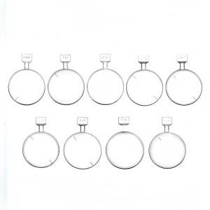 1개의 광학 프리즘 렌즈 시험용 세트용, 금속 테두리, 직경 38mm, 안과 시력 검사용 단일