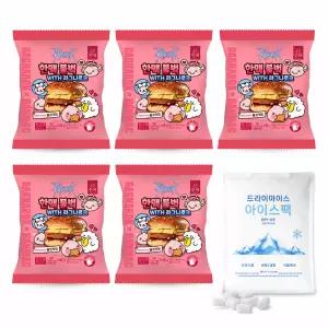 한맥 불벅 햄버거 145g x 5개입 + 드라이아이스 아이스팩 포함 / 간편식 냉동 햄버거 세트