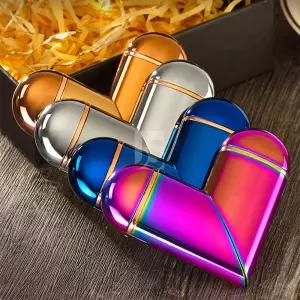 씨플 연인 커플 선물용 플라즈마 USB 충전식 전기 터보 라이터