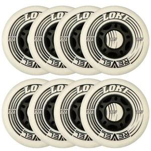 [미국배송] 알칼리 힐로 4-76MM /4-80MM 야외 인라인 롤러 하키 휠 레벨 셀레 8 팩 - 82A